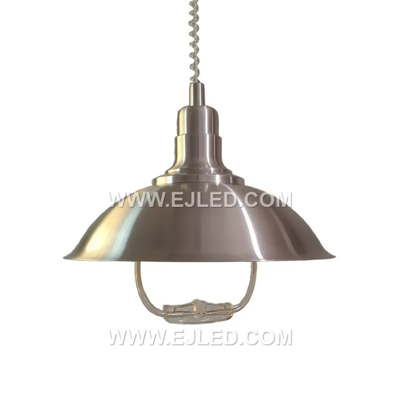 Black And Golden Chandelier Round Lampshade With Matte Steel Finish Pendant Light For Hotel MK0144