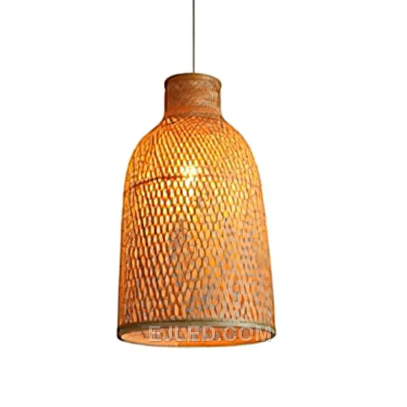 Modern Chandelier Handmade Pendant Lights Bamboo Lamp for Restaurant Rattan Pendant Light Shade RT0040