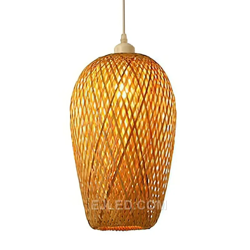 Buy Handy Brite Large Chandeliers for High Ceilings with Egg Lampshade Modern Pendant Lamp for Home Rattan Pendant Light RT0035