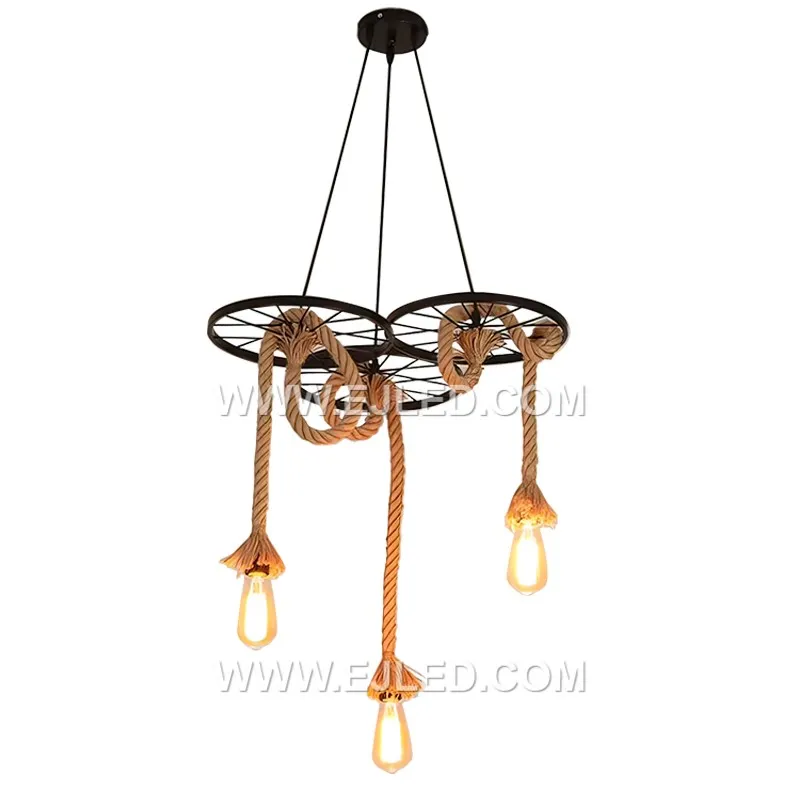 Modern Black Pulley shape Hanglamp Italy Selet Lampe Hemp Rope Pendant Lights For Kitchen Led Decorative Lamps Of Ceiling RP0009