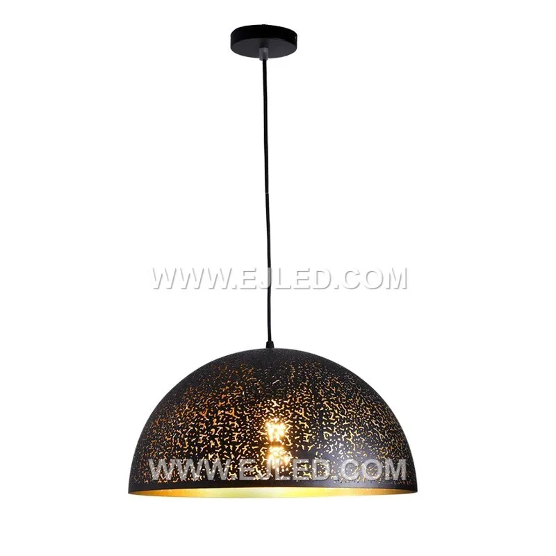 Industrial Barn Light Fixture Adjustable Hanging Cord Pendant Light With Starry Sky Lampshade For Hotel MK0046