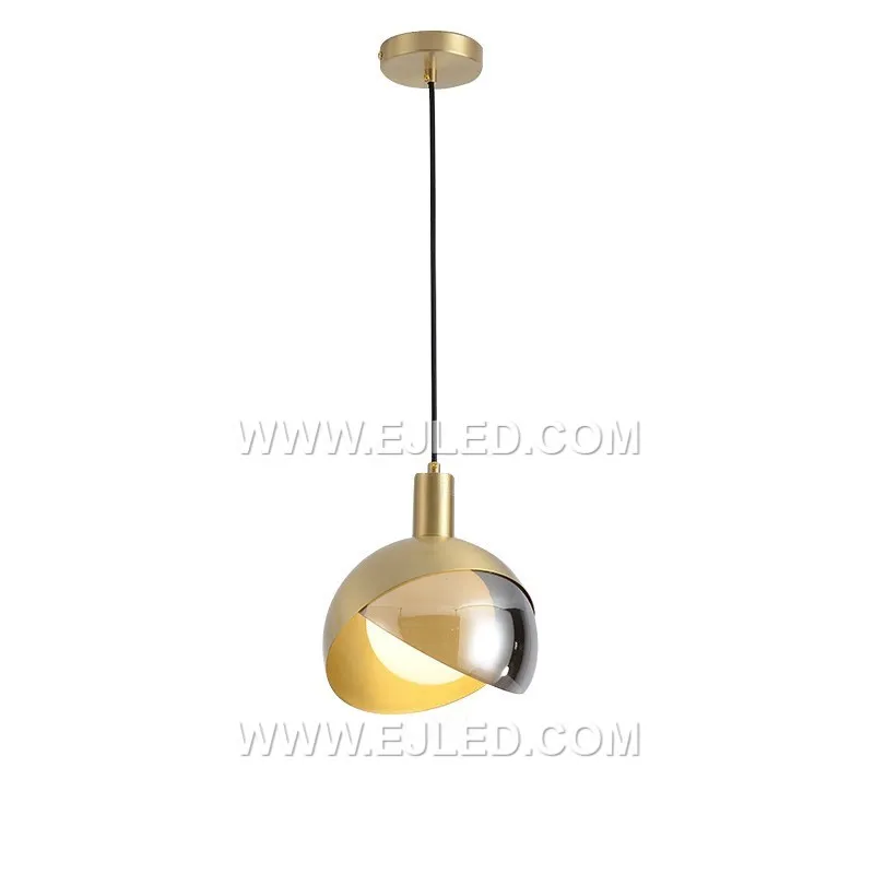 Farmhouse Decor Adjustable Metal Hanging Lamp With Glass Lampshade Modern Pendant Lighting For Kitchen Restaurant MK0114