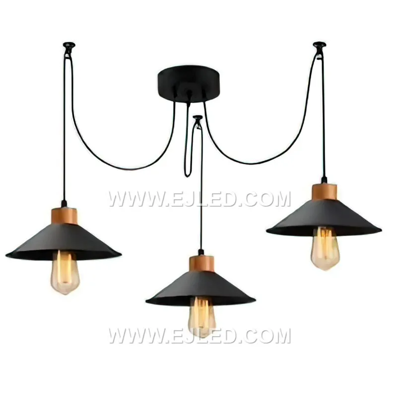 Post Modern Chandelier Light Pendant Spider Shape With Horn Lampshade 3 Arms Ceiling Light For Foyer Hotel MK0120