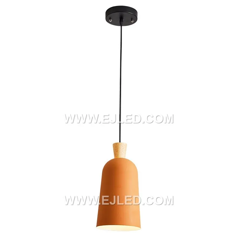Decoration Pendant Light With Small Lampshade Wooden Swag Lights For Restaurant Kitchen Island MK0122