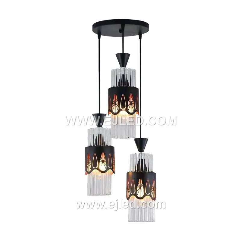 New Arrival Doctor Who K9 Mini Chandelier Lighting Fixture Luxury Pendant Light Black Finish with Crystal for Living Room BS0032
