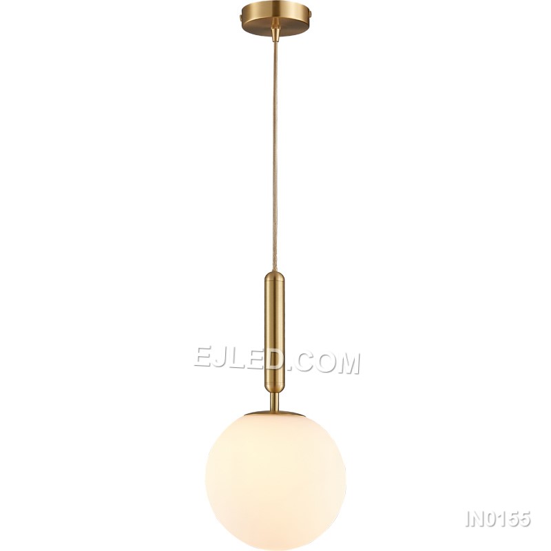 Glass and Brass Pendant Light Gold Pendant Light Fixture Modern Lights Decorative Glass Decor Lamp for Bedroom IN0155