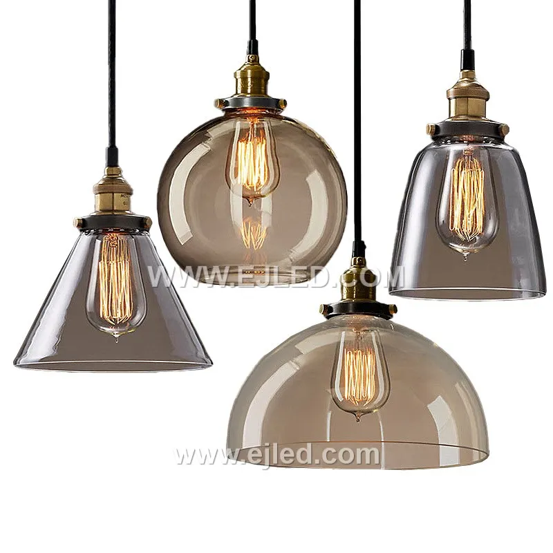 Modern Mini Pendant Lights Brass Glass Pendant Lighting for Kitchen Island GL0016