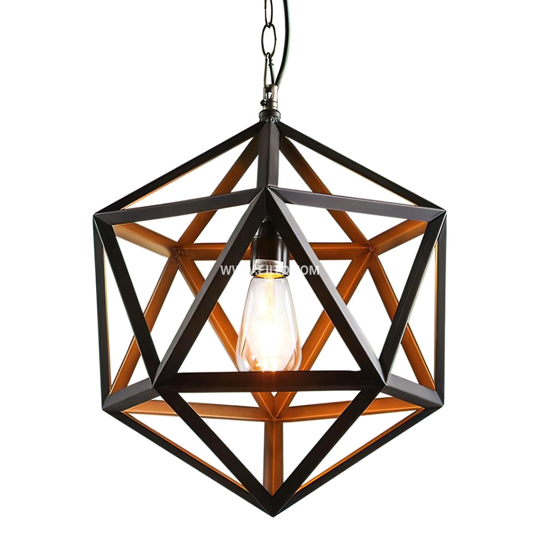 Pendant Lights E27 Base Lamp Vintage Hanging Lamp Retro Ceiling Lights Wrought Iron Black IN0007