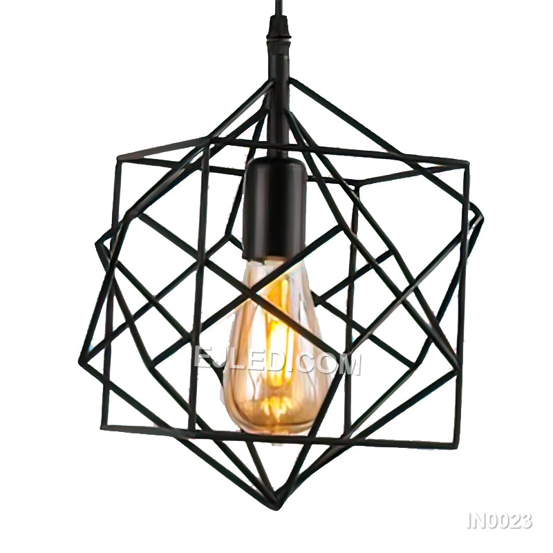 Black Pendant Light Fixtures Iron Ceiling Lamp with Cluster Iron Lampshade for Kitchen Island Hotel IN0023