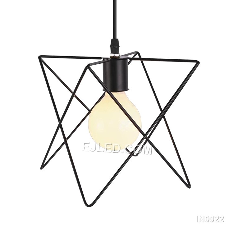 Black Pendant Light Fixtures Industrial Iron Ceiling Light with Triangle Lampshade for Kitchen Island Bedroom Hotel IN0021