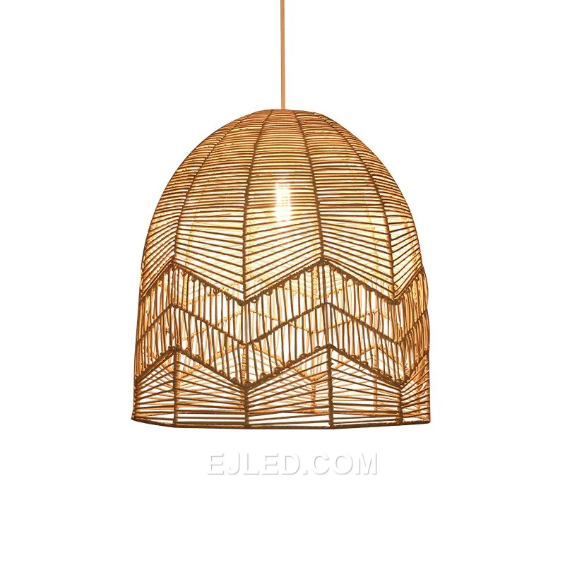 Bamboo Lamps Rattan Supplier Bamboo Lamp Shade Pendant Light Vietnam Style Handmade Rattern bamboo pendant light for Farm RT0014