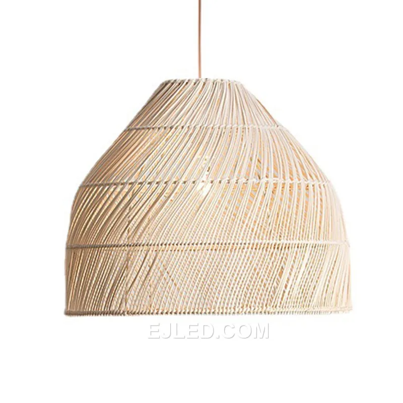 Zhongshan Rattan Handmade Pendant Light Bamboo Chandelier Lighting with Wall Mounted Fixture Accessories for Living Room RT0027