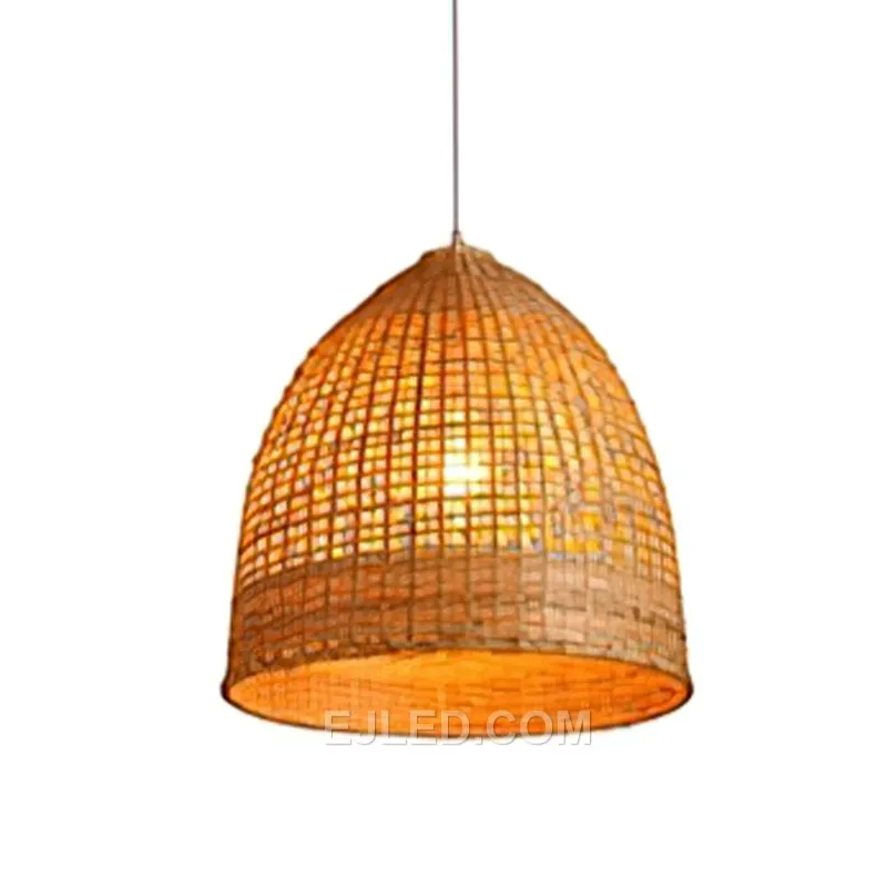 Bamboo rattan natural hand-woven pendant lights modern bamboo pendant light wood suspension bamboo flash light RT0051