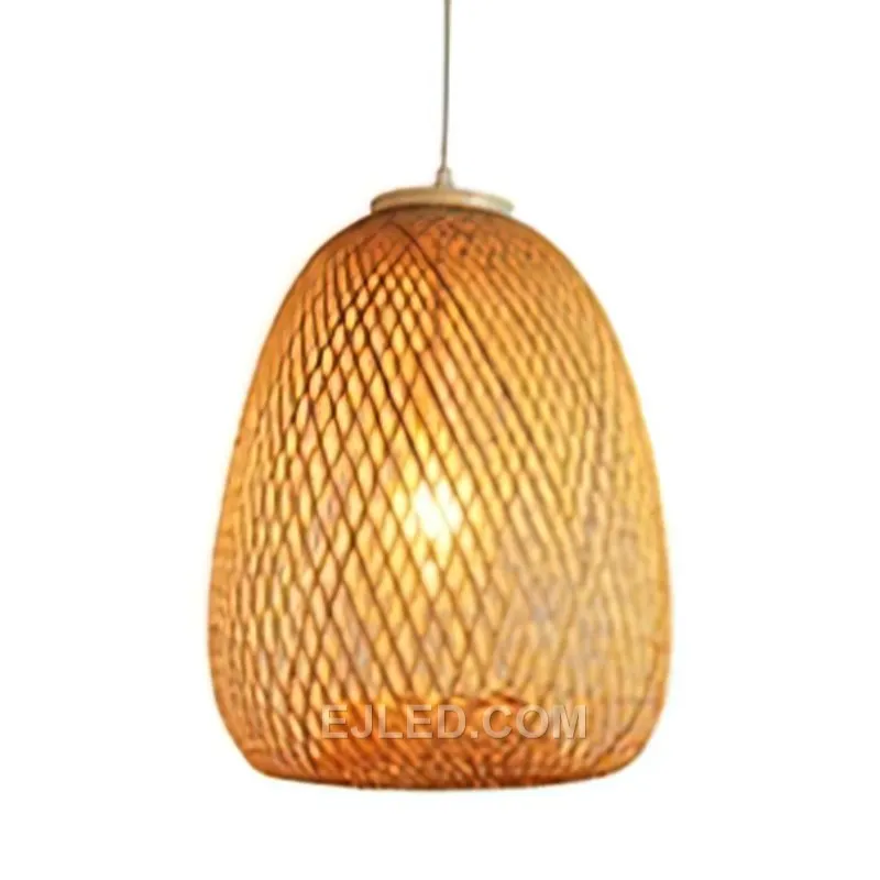 Top Ten Quality Rattan Light Pendant with Egg Handmade Lampshade Unique Rattan Light RT0034